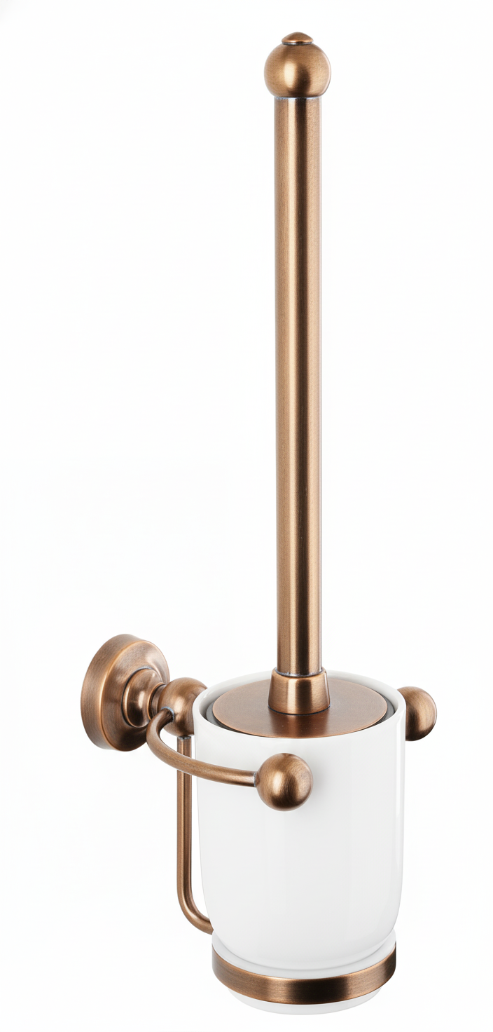 Weathered Copper CERAMIC WALL BRUSH in a traditional style compatible with Barber Wilsons, Lefroy Brooks, Rudge, and Chadder & Co.