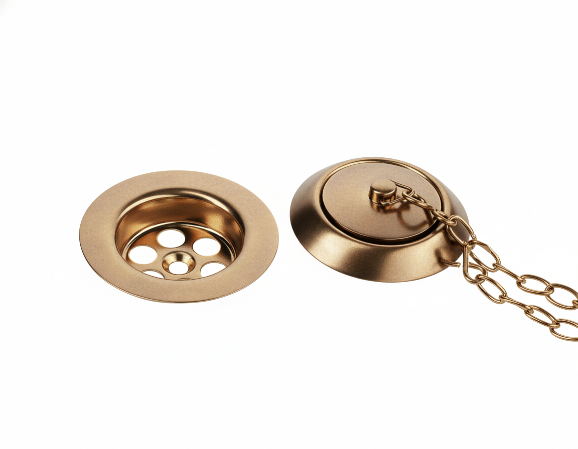 Weathered Copper BATH WASTE in a traditional style compatible with Barber Wilsons, Lefroy Brooks, Rudge, and Chadder & Co.