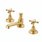 polished bras 3 holed basin mixer deck mounted in a traditional style compatible with Barber Wilsons, Lefroy Brooks, Rudge, and Chadder & Co.