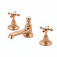 French Copper 3 holed basin mixer deck mounted in a traditional style compatible with Barber Wilsons, Lefroy Brooks, Rudge, and Chadder & Co.