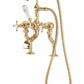 Antique Gold Bath Mixer Deck Mounted in a traditional style compatible with Barber Wilsons, Lefroy Brooks, Rudge, and Chadder & Co.