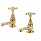 Antique Gold BASIN TAP LONG NOSED (PN-1640) in a traditional style compatible with Barber Wilsons, Lefroy Brooks, Rudge, and Chadder & Co.