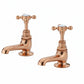 French Copper BASIN TAP LONG NOSED (PN-1640) in a traditional style compatible with Barber Wilsons, Lefroy Brooks, Rudge, and Chadder & Co.