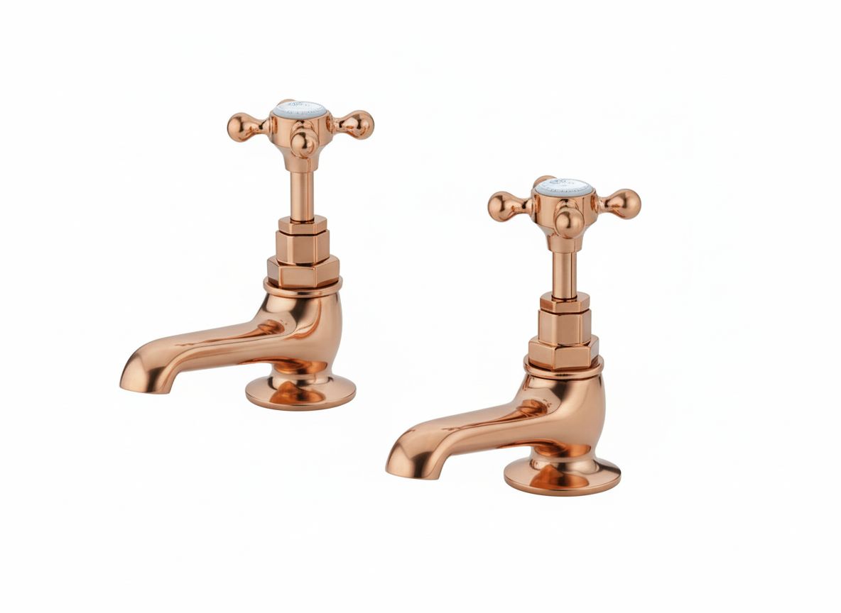 French Copper BASIN TAP LONG NOSED (PN-1640) in a traditional style compatible with Barber Wilsons, Lefroy Brooks, Rudge, and Chadder & Co.