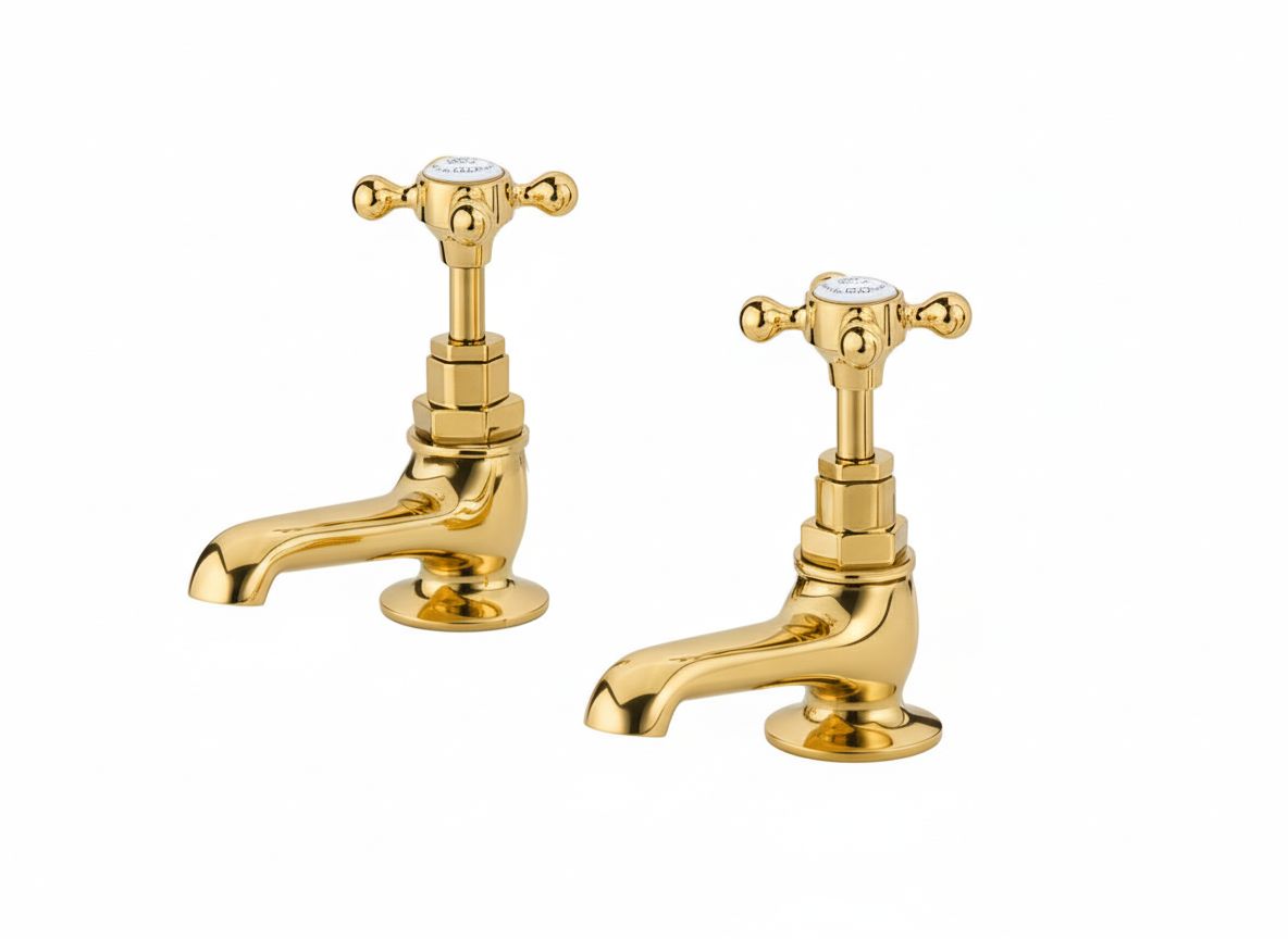 Polished Brass BASIN TAP LONG NOSED (PN-1640) in a traditional style compatible with Barber Wilsons, Lefroy Brooks, Rudge, and Chadder & Co.
