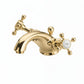 Antique Gold BASIN MIXER SINGLE HOLE in a traditional style compatible with Barber Wilsons, Lefroy Brooks, Rudge, and Chadder & Co.