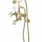 Antique Gold Bath Mixer Wall MOUNTED (PN-1950) in a traditional style compatible with Barber Wilsons, Lefroy Brooks, Rudge, and Chadder & Co.