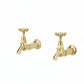 Antique Gold BIB TAPS ONLY in a traditional style compatible with Barber Wilsons, Lefroy Brooks, Rudge, and Chadder & Co.