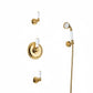 Antique Gold Concealed Shower With Handset Hook Kit in a traditional style compatible with Barber Wilsons, Lefroy Brooks, Rudge, and Chadder & Co.