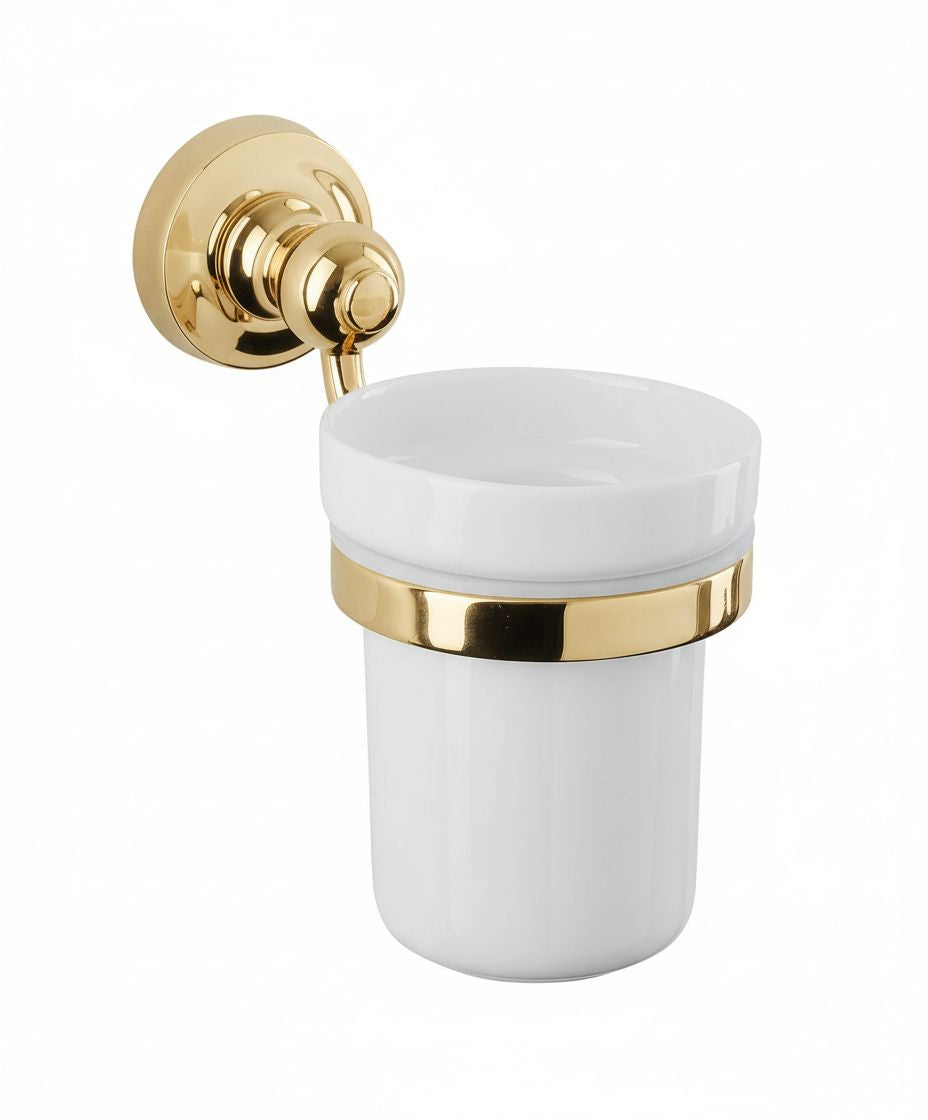 Antique Gold CERAMIC TUMBLER in a traditional style compatible with Barber Wilsons, Lefroy Brooks, Rudge, and Chadder & Co.