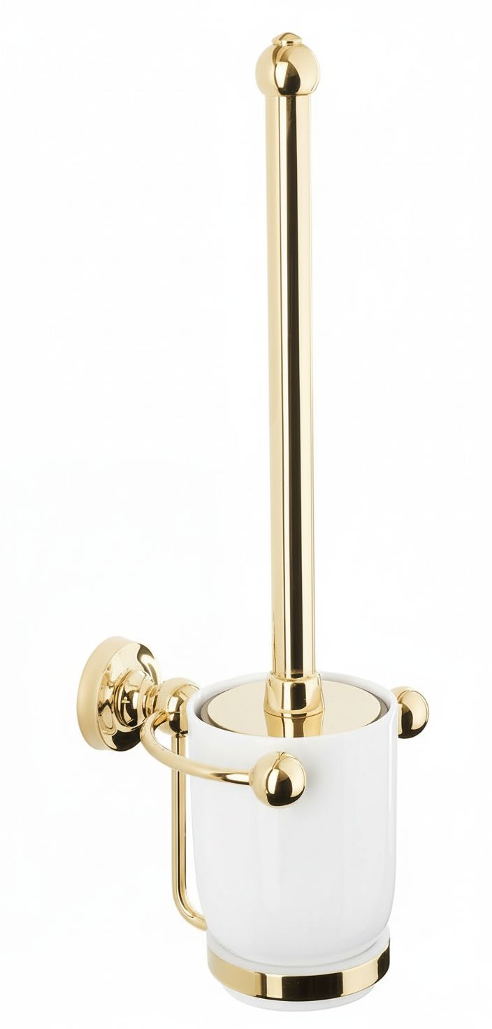 Antique Gold CERAMIC WALL BRUSH in a traditional style compatible with Barber Wilsons, Lefroy Brooks, Rudge, and Chadder & Co.