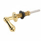 Antique Gold CISTERN LEAVE SOLID HANDLE in a traditional style compatible with Barber Wilsons, Lefroy Brooks, Rudge, and Chadder & Co.