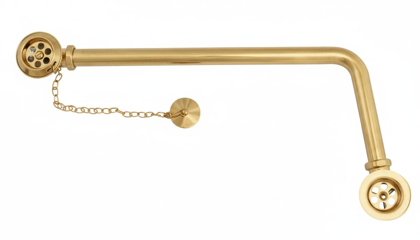 Antique Gold BATH WASTE EXSPOSED (PN-1550) in a traditional style compatible with Barber Wilsons, Lefroy Brooks, Rudge, and Chadder & Co.
