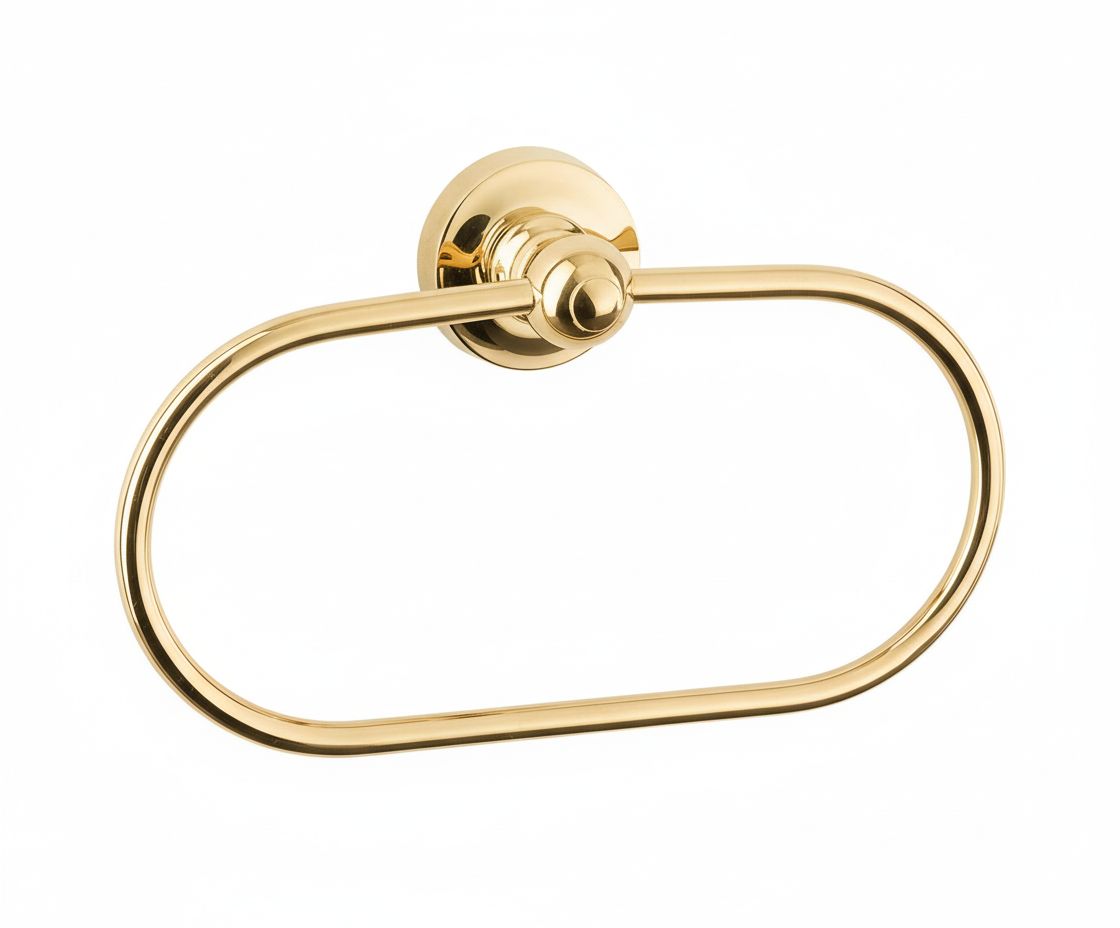 Antique Gold OVAL TOWEL RAIL in a traditional style compatible with Barber Wilsons, Lefroy Brooks, Rudge, and Chadder & Co.