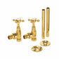 Antique Gold RADIATOR VALES in a traditional style compatible with Barber Wilsons, Lefroy Brooks, Rudge, and Chadder & Co.