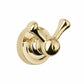 Antique Gold ROBE HOOK 2 ARM in a traditional style compatible with Barber Wilsons, Lefroy Brooks, Rudge, and Chadder & Co.