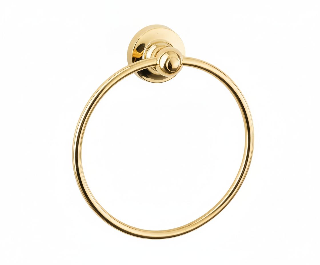Antique Gold TOWEL RING in a traditional style compatible with Barber Wilsons, Lefroy Brooks, Rudge, and Chadder & Co.
