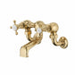 Antique Gold Bath Filler Wall Mounted in a traditional style compatible with Barber Wilsons, Lefroy Brooks, Rudge, and Chadder & Co.