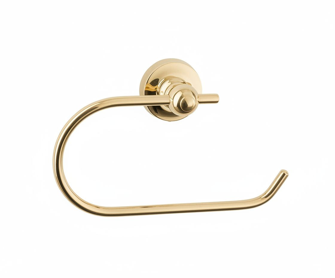 Antique Gold WIRE PAPER HOLDER in a traditional style compatible with Barber Wilsons, Lefroy Brooks, Rudge, and Chadder & Co.