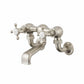 Brushed Nickel Bath Filler Wall Mounted in a traditional style compatible with Barber Wilsons, Lefroy Brooks, Rudge, and Chadder & Co.