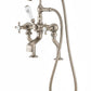 Brushed Nickel Bath Mixer Deck Mounted in a traditional style compatible with Barber Wilsons, Lefroy Brooks, Rudge, and Chadder & Co.