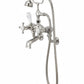 Brushed Nickel Bath Mixer Wall MOUNTED (PN-1950) in a traditional style compatible with Barber Wilsons, Lefroy Brooks, Rudge, and Chadder & Co.
