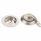 Brushed Nickel BATH WASTE in a traditional style compatible with Barber Wilsons, Lefroy Brooks, Rudge, and Chadder & Co.