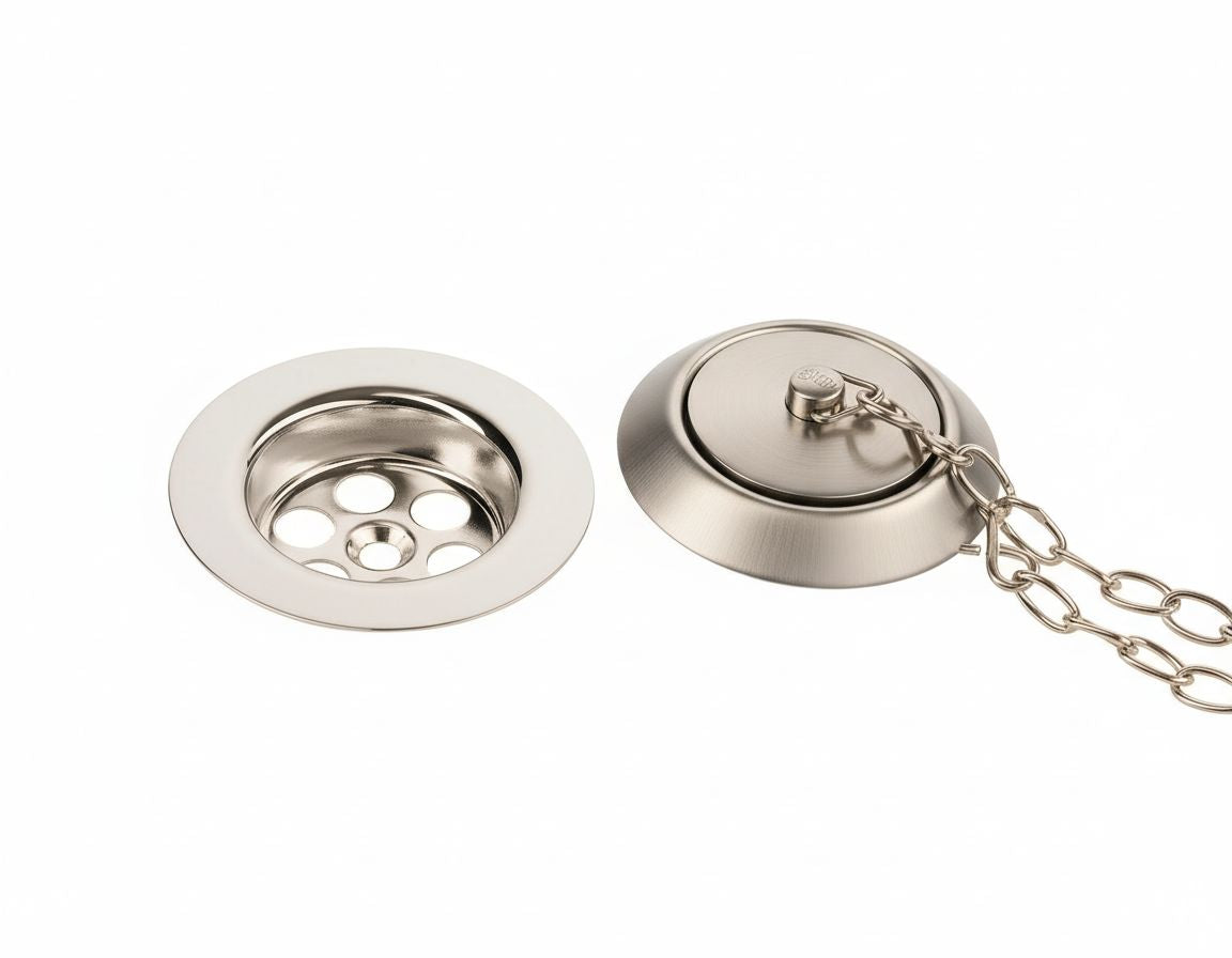 Brushed Nickel BATH WASTE in a traditional style compatible with Barber Wilsons, Lefroy Brooks, Rudge, and Chadder & Co.