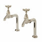 Brushed Nickel BIB TAPS STANDARD extention in a traditional style compatible with Barber Wilsons, Lefroy Brooks, Rudge, and Chadder & Co.