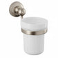 Brushed Nickel CERAMIC TUMBLER in a traditional style compatible with Barber Wilsons, Lefroy Brooks, Rudge, and Chadder & Co.