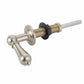 Brushed Nickel CISTERN LEAVE SOLID HANDLE in a traditional style compatible with Barber Wilsons, Lefroy Brooks, Rudge, and Chadder & Co.