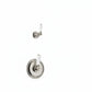 Brushed Nickel Concealed thermostatic shower & 8 inch roase in a traditional style compatible with Barber Wilsons, Lefroy Brooks, Rudge, and Chadder & Co.