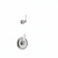 Brushed Nickel CONCEALED THERMOSTATIC  SHOWER WITH  220MM SPOUT in a traditional style compatible with Barber Wilsons, Lefroy Brooks, Rudge, and Chadder & Co.