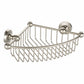 Brushed Nickel CORNER BASKET in a traditional style compatible with Barber Wilsons, Lefroy Brooks, Rudge, and Chadder & Co.