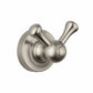 Brushed Nickel ROBE HOOK 2 ARM in a traditional style compatible with Barber Wilsons, Lefroy Brooks, Rudge, and Chadder & Co.