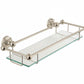 Brushed Nickel GLASS GALLERY SHELF in a traditional style compatible with Barber Wilsons, Lefroy Brooks, Rudge, and Chadder & Co.
