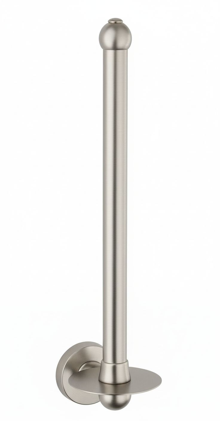Brushed Nickel WALL MOUNTED MULTI PAPER ROOL HOLDER in a traditional style compatible with Barber Wilsons, Lefroy Brooks, Rudge, and Chadder & Co.