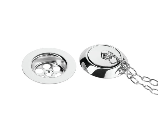 Chrome Plate BATH WASTE in a traditional style compatible with Barber Wilsons, Lefroy Brooks, Rudge, and Chadder & Co.