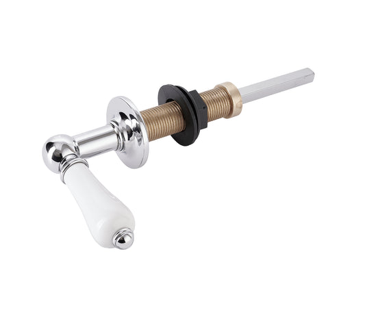 Chrome Plate CERAMIC CISTERN LEAVER in a traditional style compatible with Barber Wilsons, Lefroy Brooks, Rudge, and Chadder & Co.