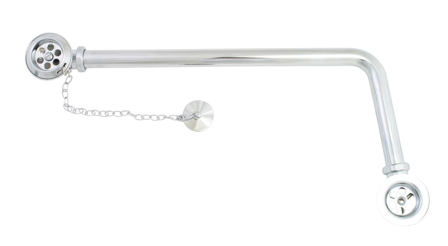 Chrome Plate BATH WASTE EXSPOSED (PN-1550) in a traditional style compatible with Barber Wilsons, Lefroy Brooks, Rudge, and Chadder & Co.