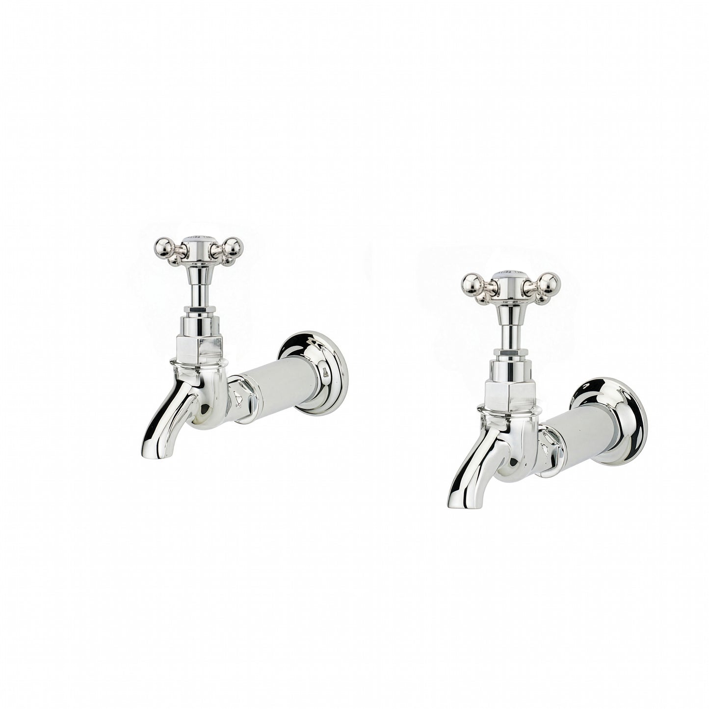 Chrome Plate BIB TAPS ONLY in a traditional style compatible with Barber Wilsons, Lefroy Brooks, Rudge, and Chadder & Co.