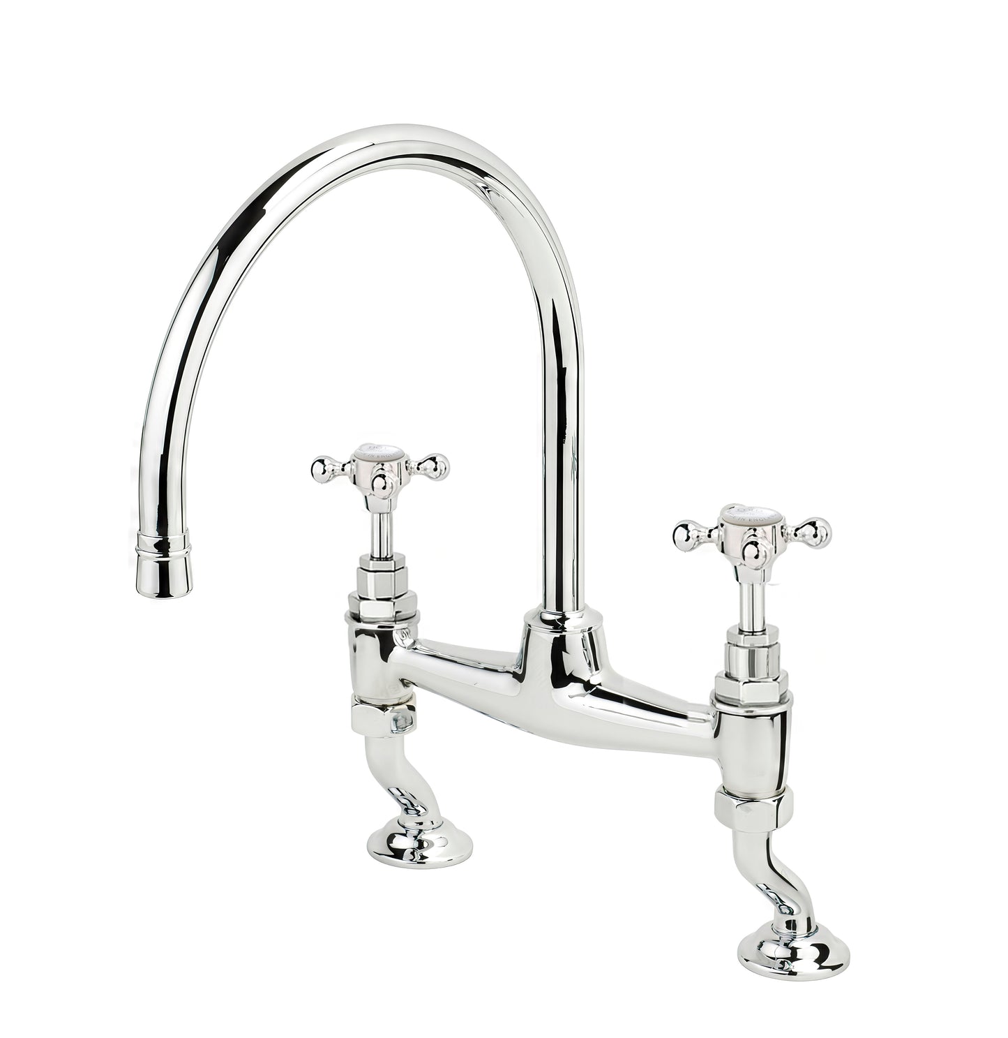 Chrome Plate KITCHEN MIXE WITH SWANECK in a traditional style compatible with Barber Wilsons, Lefroy Brooks, Rudge, and Chadder & Co.