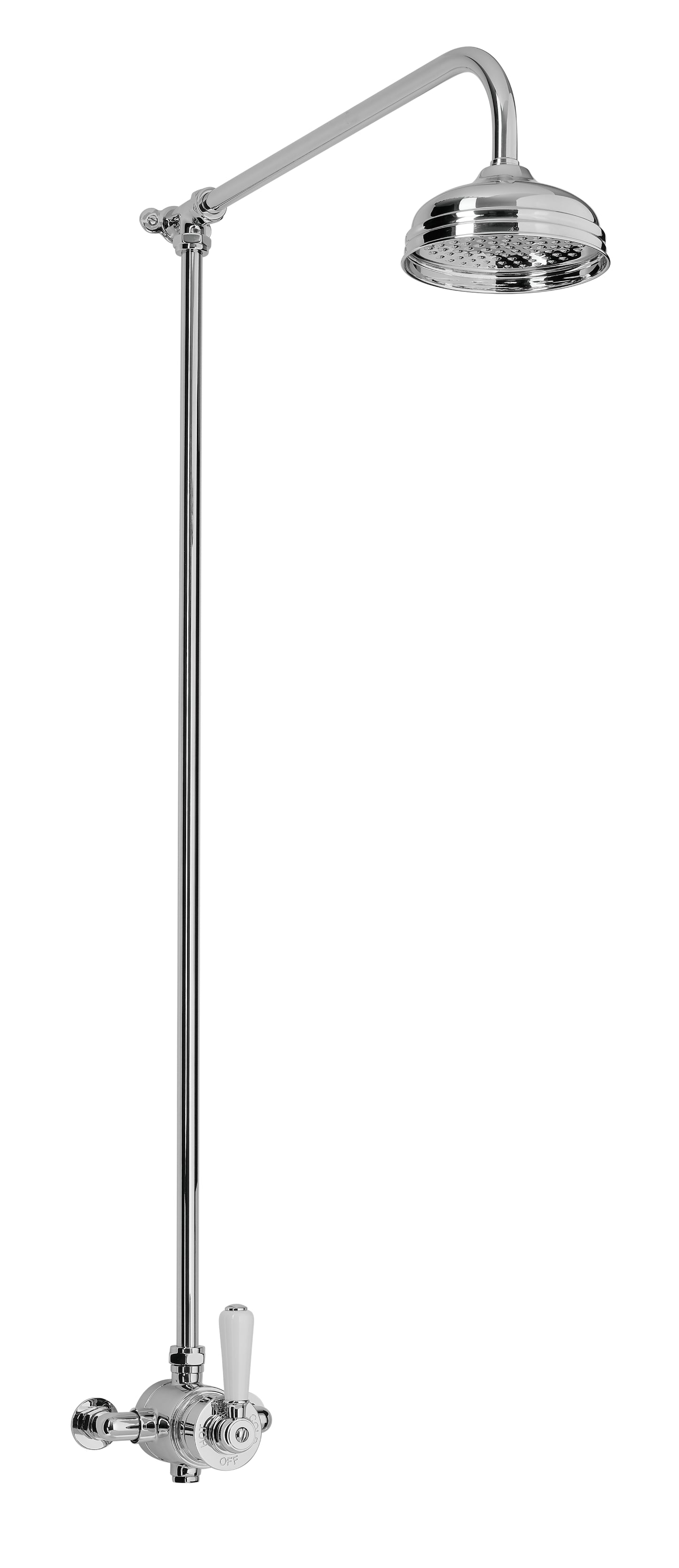 Chrome Plate EXSPOSED THERMOSTATIC SHOWER STANDARD SMALL TBHERMO in a traditional style compatible with Barber Wilsons, Lefroy Brooks, Rudge, and Chadder & Co.