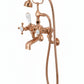 French Copper Bath Mixer Wall MOUNTED (PN-1950) in a traditional style compatible with Barber Wilsons, Lefroy Brooks, Rudge, and Chadder & Co.