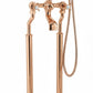 French Copper Bath Mixer on Standpipe Legs in a traditional style compatible with Barber Wilsons, Lefroy Brooks, Rudge, and Chadder & Co.
