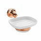 French Copper CERAMIC SOAP DISH in a traditional style compatible with Barber Wilsons, Lefroy Brooks, Rudge, and Chadder & Co.