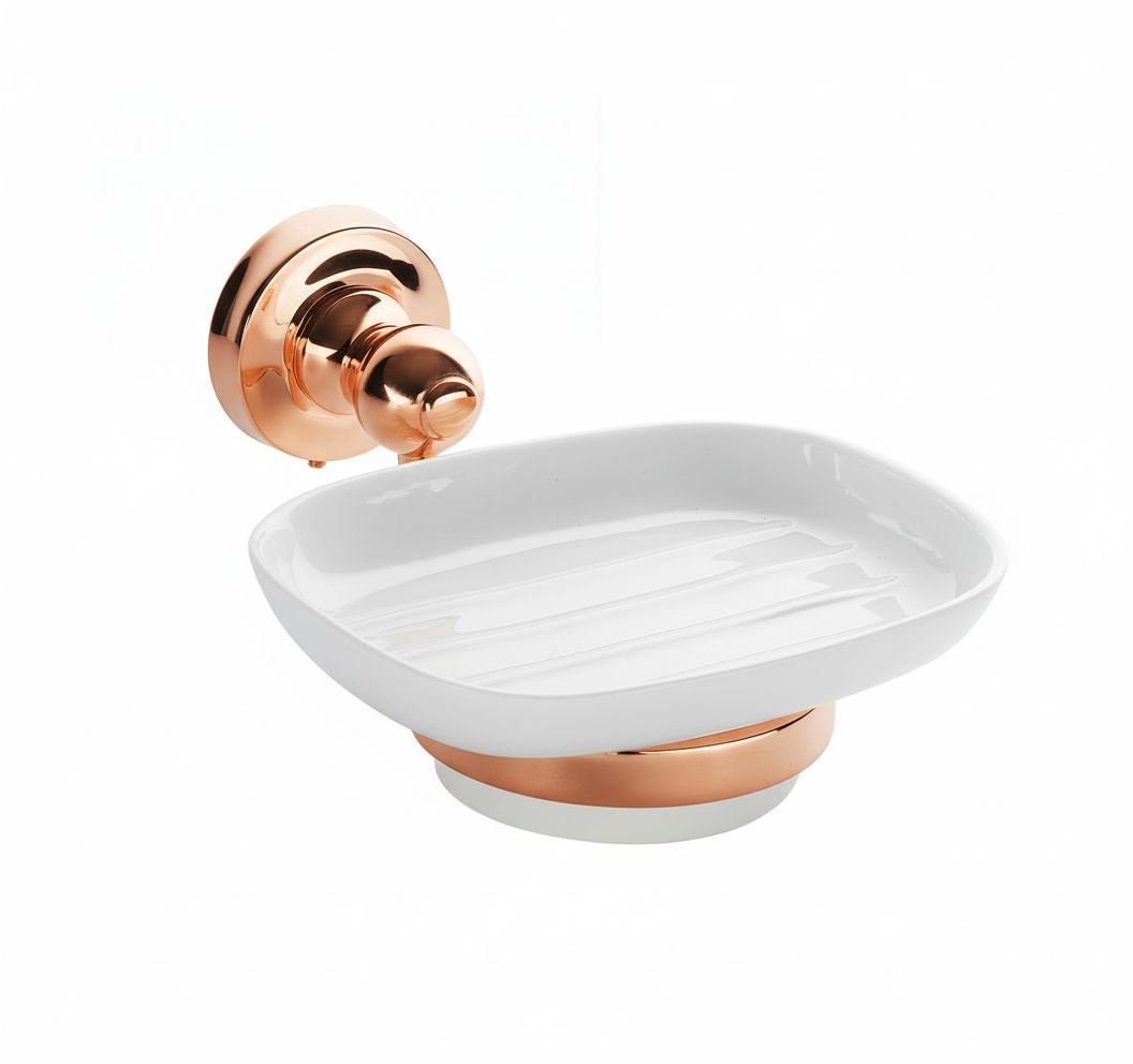 French Copper CERAMIC SOAP DISH in a traditional style compatible with Barber Wilsons, Lefroy Brooks, Rudge, and Chadder & Co.