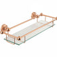 French Copper GLASS GALLERY SHELF in a traditional style compatible with Barber Wilsons, Lefroy Brooks, Rudge, and Chadder & Co.