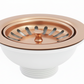 French Copper KITCHEN SINK WASTE in a traditional style compatible with Barber Wilsons, Lefroy Brooks, Rudge, and Chadder & Co.