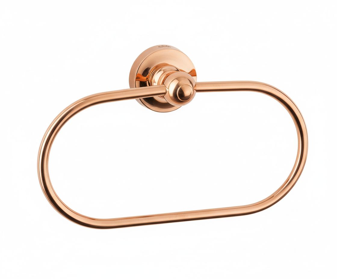 French Copper OVAL TOWEL RAIL in a traditional style compatible with Barber Wilsons, Lefroy Brooks, Rudge, and Chadder & Co.